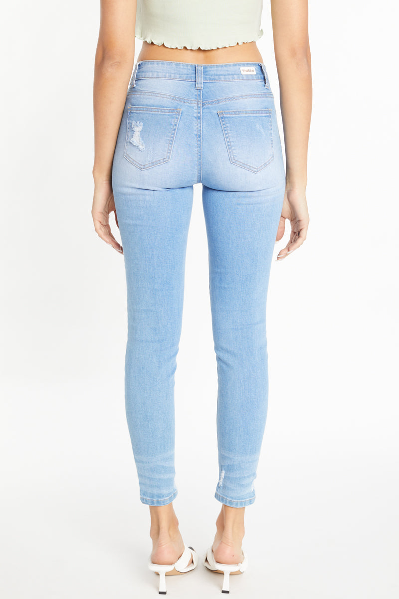 Destructed Ankle Skinny Jeans