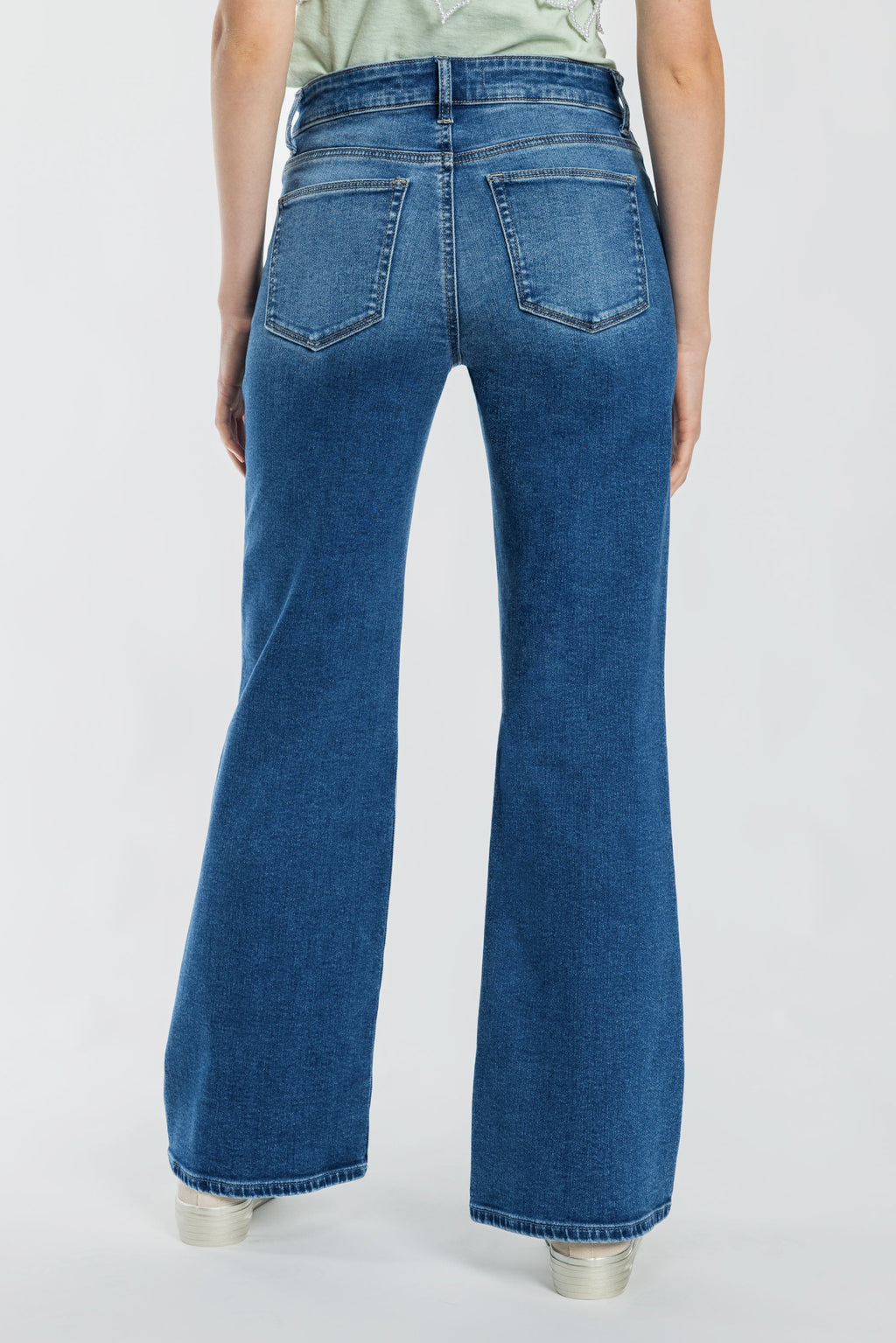 High Rise Destructed Wide Leg